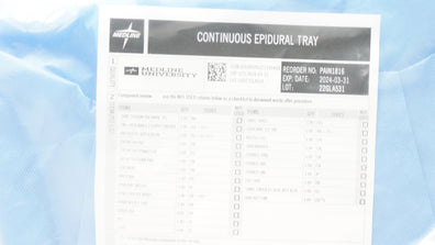Medline PAIN1816 Continuous Epidural Tray (x)